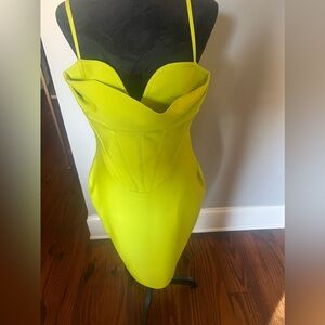 FashionNova lime green bandage dress